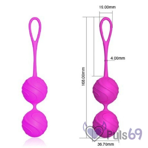 Вагинальные шарики для тренировок Odeco, premium Silicone Balls, малиновые Вагинальные шарики для тренировок Odeco, premium Silicone Balls, малиновые