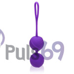 Вагинальные шарики для тренировок Odeco, premium Silicone Balls, фиолетовые