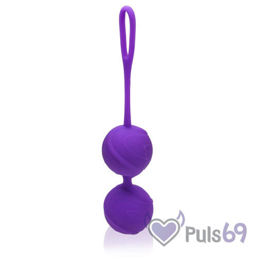 Вагинальные шарики для тренировок Odeco, premium Silicone Balls, фиолетовые