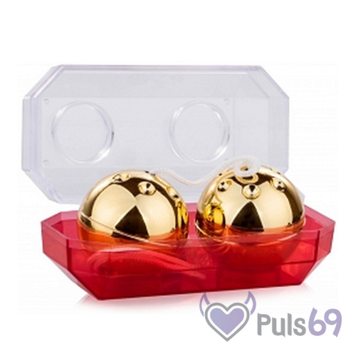 Золотистые вагинальные шарики Duotone Balls