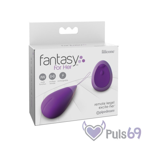 Тренажер кегеля с вибрацией Fantasy For Her Remote Kegel Excite-Her от Pipedream Тренажер кегеля с вибрацией Fantasy For Her Remote Kegel Excite-Her от Pipedream