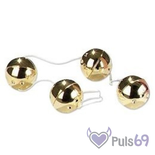 Вагинальные шарики 4 Gold Vibro Balls от Scala