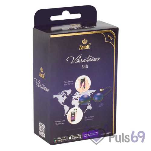 Вагинальные шарики с подключением к смартфону Amor Vibratissimo Duo Balls Вагинальные шарики с подключением к смартфону Amor Vibratissimo Duo Balls