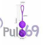 Вагинальные шарики для тренировок Odeco, premium Silicone Balls, фиолетовые
