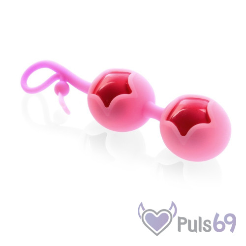 Вагинальные шарики Cute Love Balls со смещенным центром тяжести, розовые