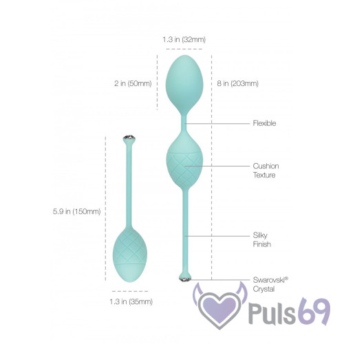 Набор вагинальных шариков со смещенным центром тяжести Pillow Talk Frisky Pleasure Balls Pink Набор вагинальных шариков со смещенным центром тяжести Pillow Talk Frisky Pleasure Balls Pink