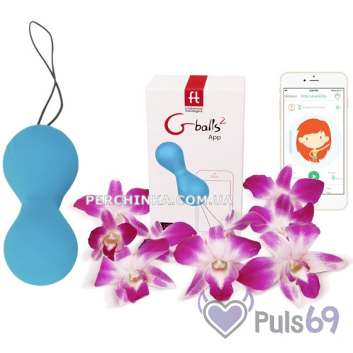 Вагинальный тренажер Fun Toys G-Balls 2 blue App Ready