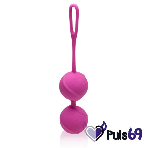 Вагинальные шарики для тренировок Odeco, premium Silicone Balls, малиновые