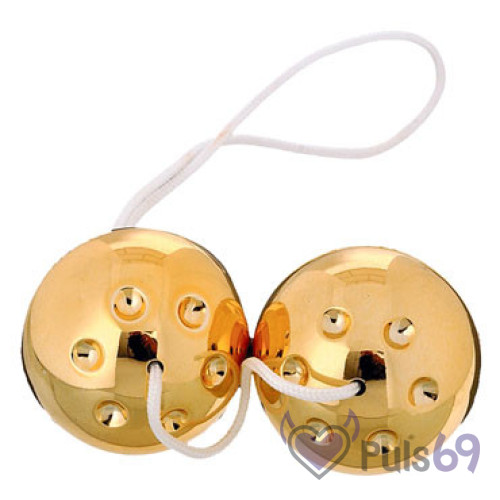 Золотистые вагинальные шарики Duotone Balls Золотистые вагинальные шарики Duotone Balls