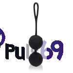 Вагинальные шарики для тренировок Odeco, premium Silicone Balls, черные