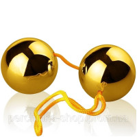 Вагинальные шарики со смещенным центром тяжести Basic Loveballs Gold от Orion Вагинальные шарики со смещенным центром тяжести Basic Loveballs Gold от Orion