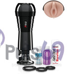 Мастурбатор с вибрацией и вакуумной стимуляцией PDX Elite Cock Compressor Vibrating Stroker от Pipedream