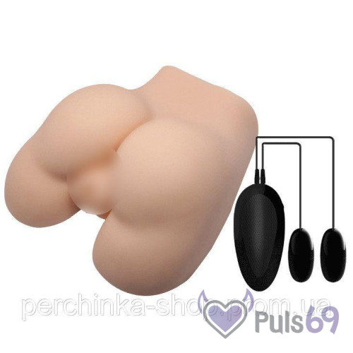 Мужской мастурбатор с вибрацией Crazy Bull The Realistic Vagina and Anal от Baile