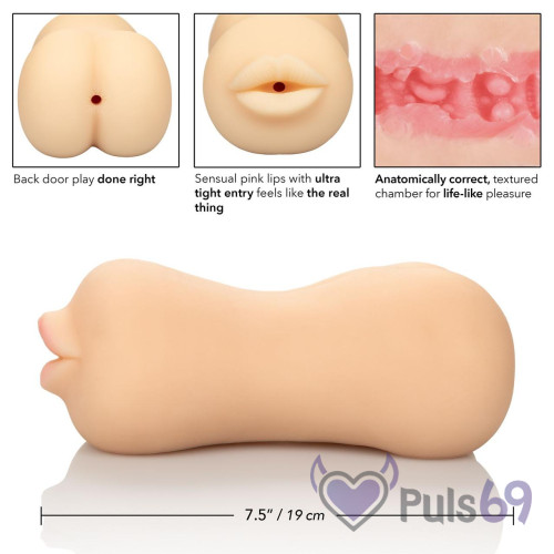 Двухсторонний мастурбатор Stroke It Mouth/Ass Двухсторонний мастурбатор Stroke It Mouth/Ass