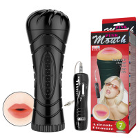 Мастурбатор Pink Mouth с вибрацией от Baile