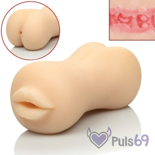 Двухсторонний мастурбатор Stroke It Mouth/Ass