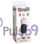Мастурбатор с вибрацией Extreme Toyz Mega Grip Vibrating Stroker Pussy от Pipedream