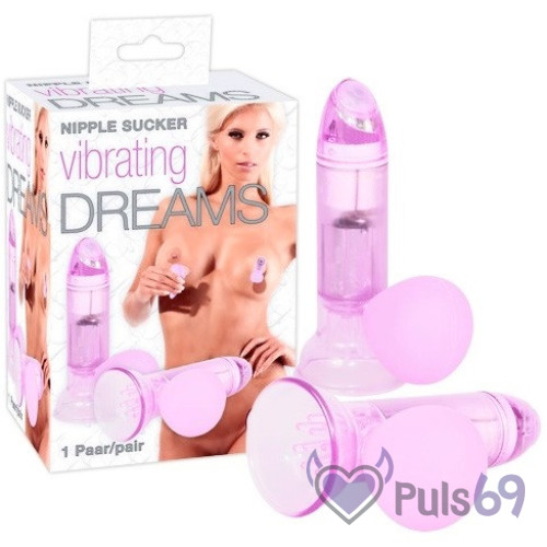Вакуумная помпа с вибрацией для сосков 2 шт. Orion Vibrating Dreams Nipple Sucker