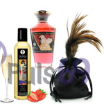 Подарочный набор Shunga Tenderness and Passion Collection Sparkling strawberry wine
