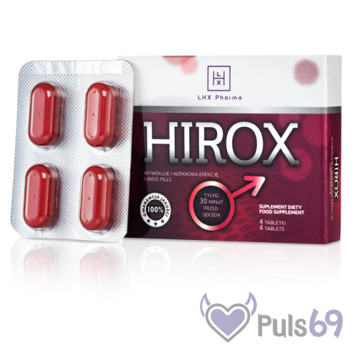 Hirox таблетки 4 шт, натуральный аналог мужской виагре