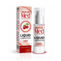 Жидкий вибратор Amoreane Medical Lubricant Liquid Vibrator Cherry 30мл