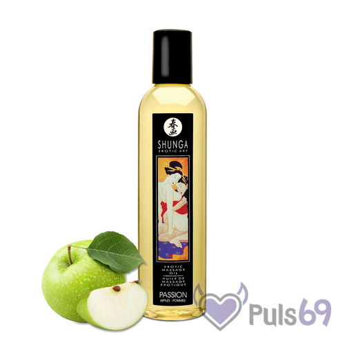 Массажное масло Shunga Erotic Massage Oil с ароматом яблок 250мл