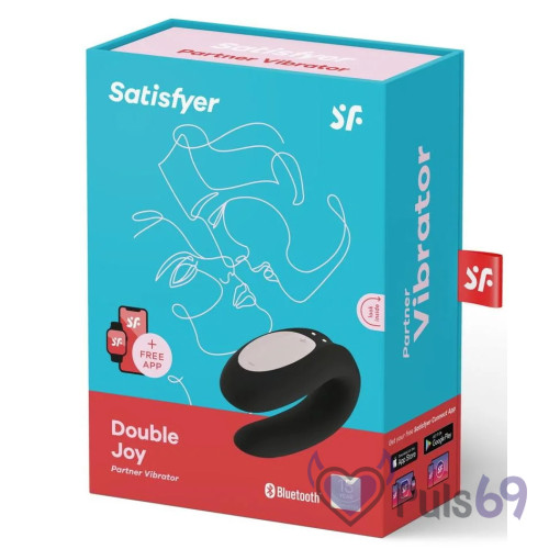 Смарт вибратор для пар Satisfyer Double Joy Black Смарт вибратор для пар Satisfyer Double Joy Black