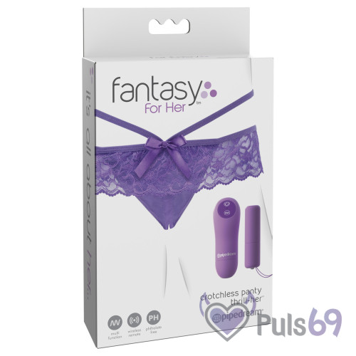 Вибротрусики Fantasy For Her Crotchless Panty Thrill-Her от Pipedream