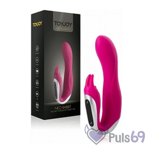 Женский вибратор Hi-Tech Neo Rabbit от Toy Joy, розовый