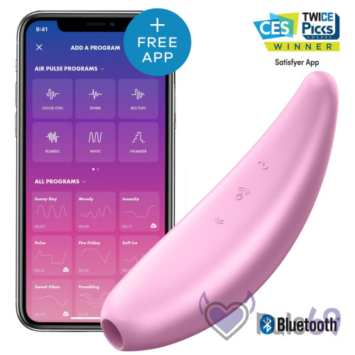 Вакуумный клиторальный стимулятор Satisfyer Curvy 3+ Pink