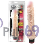 Реалистичный тихий вибратор кибер-кожа UltraX 24 см от Toy4Fun
