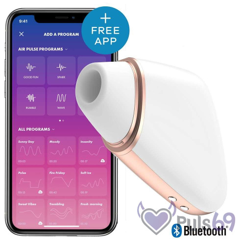 Вакуумный стимулятор с вибрацией Satisfyer Love Triangle White
