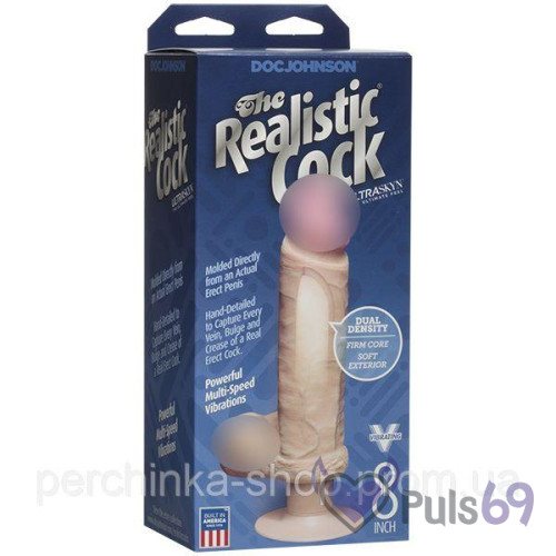 Вибратор The Realistic Cock Vibrating 8” от Doc Johnson Вибратор The Realistic Cock Vibrating 8” от Doc Johnson