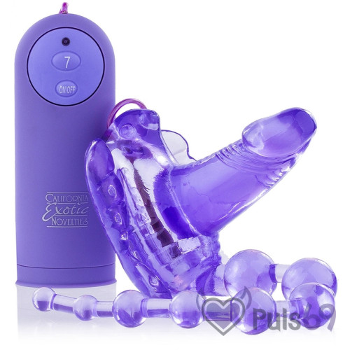 Вибратор бабочка с анальным отростком Venus Penis от California Exotic