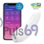 Вакуумный клиторальный стимулятор Satisfyer Curvy 1+ White