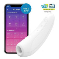 Вакуумный клиторальный стимулятор Satisfyer Curvy 1+ White Вакуумный клиторальный стимулятор Satisfyer Curvy 1+ White