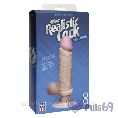Вибратор The Realistic Cock Vibrating 8” от Doc Johnson Вибратор The Realistic Cock Vibrating 8” от Doc Johnson