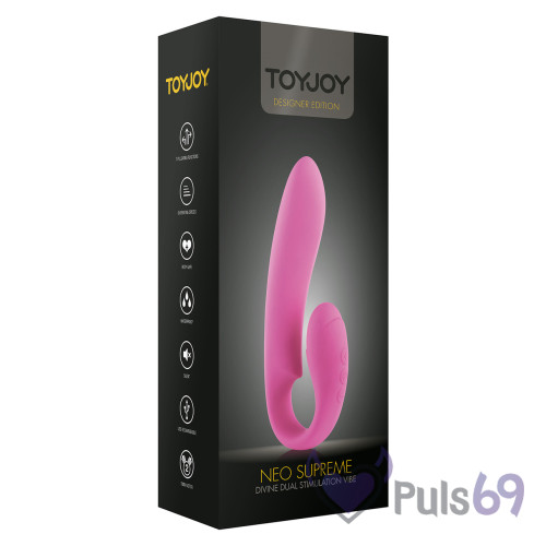 Женский вибратор Neo Supreme Vibrator Pink от Toy Joy, розовый Женский вибратор Neo Supreme Vibrator Pink от Toy Joy, розовый