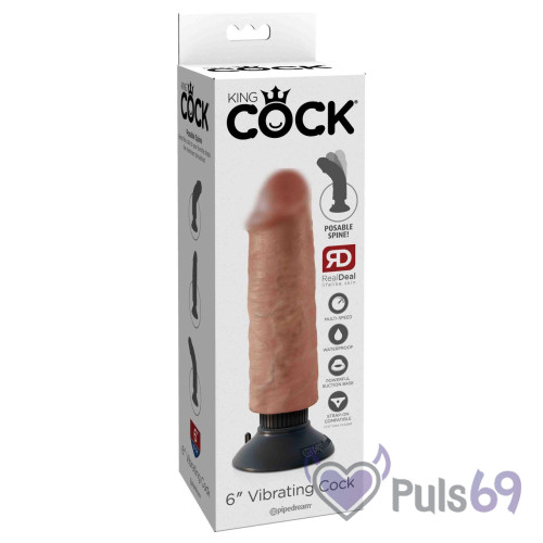 Реалистичный вибратор King Cock 6 Реалистичный вибратор King Cock 6
