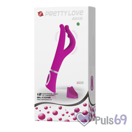 Вибратор Basil со стимулятором клитора Pretty Love Вибратор Basil со стимулятором клитора Pretty Love