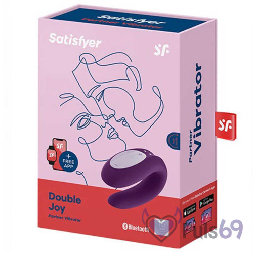Смарт вибратор для пар Satisfyer Double Joy Violet Смарт вибратор для пар Satisfyer Double Joy Violet