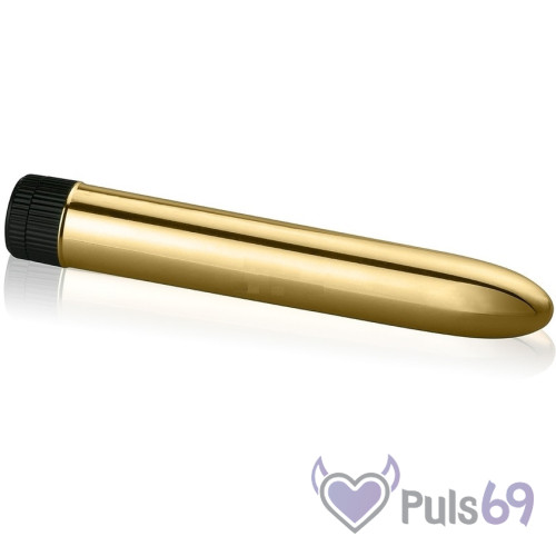 Классический вибратор Gopaldas Sensuously Smooth 17см., золотистый
