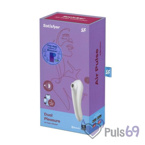 Вакуумный клиторальный стимулятор Satisfyer Dual Pleasure White Вакуумный клиторальный стимулятор Satisfyer Dual Pleasure White