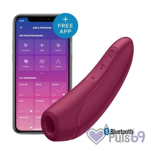 Вакуумный клиторальный стимулятор Satisfyer Curvy 1+ Red