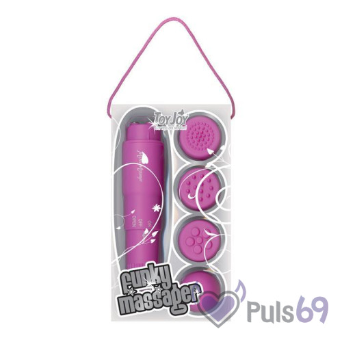 Клиторальный вибратор Funky Massager от Toy Joy, малиновый Клиторальный вибратор Funky Massager от Toy Joy, малиновый