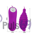 Виброяйцо ребристое на пульте управления Pleasure Shell от Baile