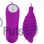 Виброяйцо ребристое на пульте управления Pleasure Shell от Baile