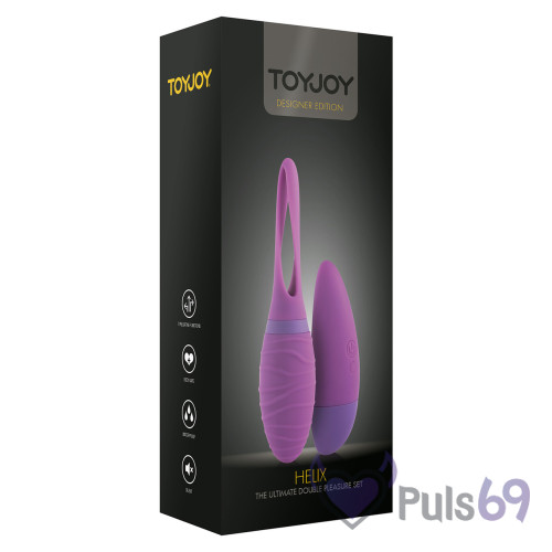 Виброяйцо Toy Joy Helix Remote Vibrating Egg Purple с дистанционным управлением Виброяйцо Toy Joy Helix Remote Vibrating Egg Purple с дистанционным управлением
