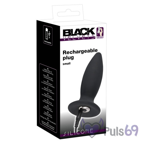 Анальная вибропробка BLACK small