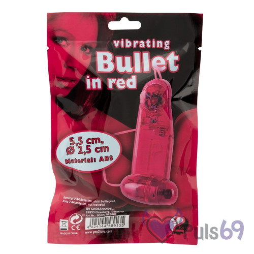 Вибропуля BULLET IN RED